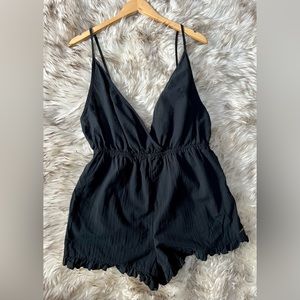 Honest Love Beach Romper for Women by Roxy Size XL Navy Blue